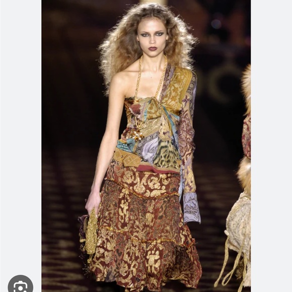 Vintage Roberto Cavalli fall 2004 Runway one-sleeve blouse - Picture 2 of 15